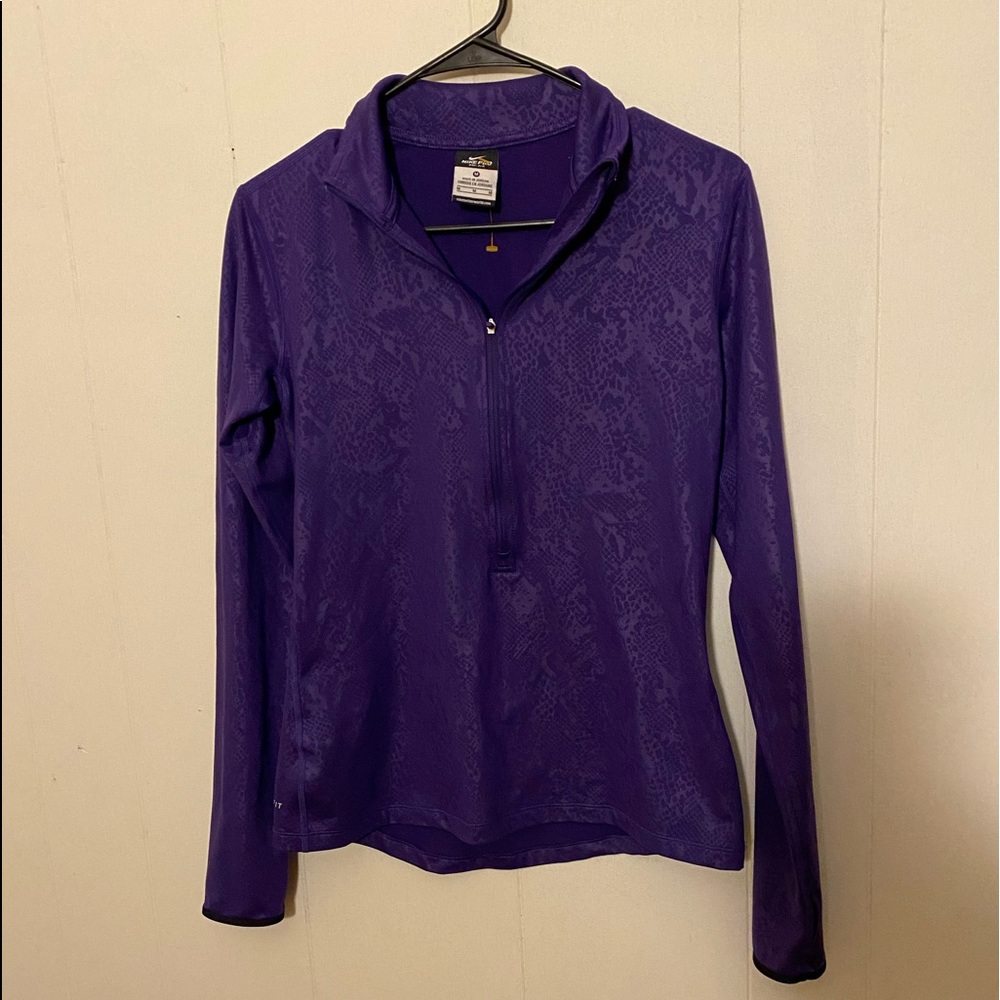 Nike purple snake print half zip